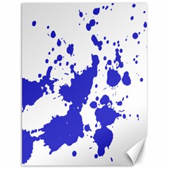 Blue Plaint Splatter Canvas 12  X 16  