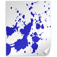 Blue Plaint Splatter Canvas 16  x 20  