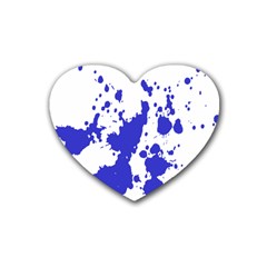 Blue Plaint Splatter Heart Coaster (4 pack) 