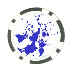 Blue Plaint Splatter Poker Chip Card Guard