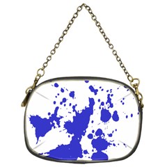 Blue Plaint Splatter Chain Purses (one Side) 