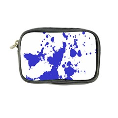 Blue Plaint Splatter Coin Purse by Mariart