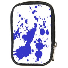 Blue Plaint Splatter Compact Camera Cases by Mariart