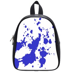 Blue Plaint Splatter School Bag (Small)