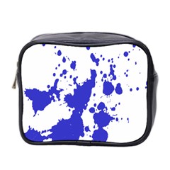 Blue Plaint Splatter Mini Toiletries Bag 2-side