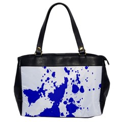 Blue Plaint Splatter Office Handbags