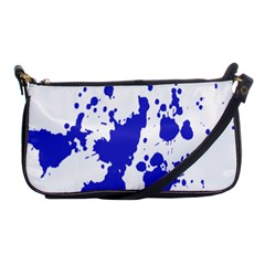 Blue Plaint Splatter Shoulder Clutch Bags