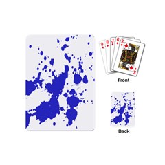 Blue Plaint Splatter Playing Cards (mini) 