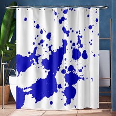 Blue Plaint Splatter Shower Curtain 60  X 72  (medium) 