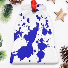 Blue Plaint Splatter Ornament (bell)