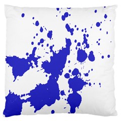 Blue Plaint Splatter Large Cushion Case (two Sides) by Mariart