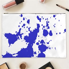 Blue Plaint Splatter Cosmetic Bag (xxl)  by Mariart