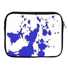 Blue Plaint Splatter Apple Ipad 2/3/4 Zipper Cases