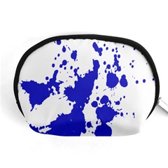 Blue Plaint Splatter Accessory Pouches (medium)  by Mariart