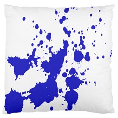 Blue Plaint Splatter Standard Flano Cushion Case (two Sides)