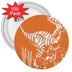 Animals Dinosaur Ancient Times 3  Buttons (100 Pack)  by Mariart