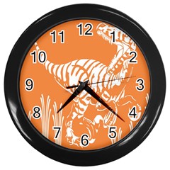 Animals Dinosaur Ancient Times Wall Clocks (black)