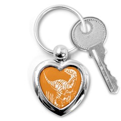 Animals Dinosaur Ancient Times Key Chains (heart)  by Mariart