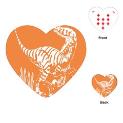 Animals Dinosaur Ancient Times Playing Cards (heart)  by Mariart