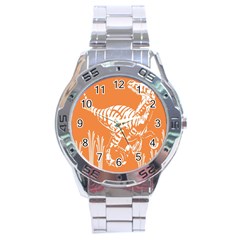 Animals Dinosaur Ancient Times Stainless Steel Analogue Watch by Mariart