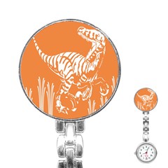 Animals Dinosaur Ancient Times Stainless Steel Nurses Watch by Mariart