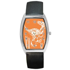 Animals Dinosaur Ancient Times Barrel Style Metal Watch