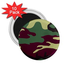 Camuflage Flag Green Purple Grey 2 25  Magnets (10 Pack)  by Mariart