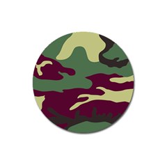 Camuflage Flag Green Purple Grey Magnet 3  (round) by Mariart