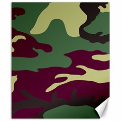 Camuflage Flag Green Purple Grey Canvas 8  X 10 