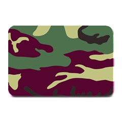 Camuflage Flag Green Purple Grey Plate Mats by Mariart