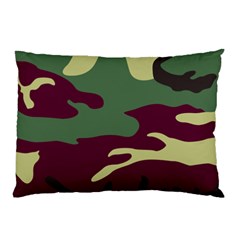 Camuflage Flag Green Purple Grey Pillow Case by Mariart