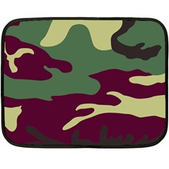 Camuflage Flag Green Purple Grey Double Sided Fleece Blanket (mini)  by Mariart