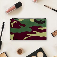 Camuflage Flag Green Purple Grey Cosmetic Bag (small) 