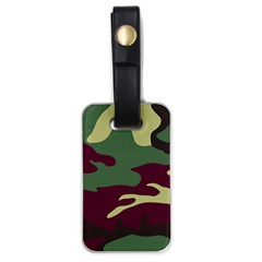 Camuflage Flag Green Purple Grey Luggage Tags (one Side) 