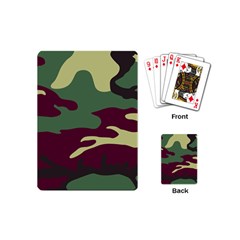 Camuflage Flag Green Purple Grey Playing Cards (mini) 