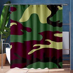 Camuflage Flag Green Purple Grey Shower Curtain 60  X 72  (medium) 