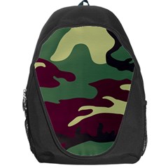 Camuflage Flag Green Purple Grey Backpack Bag by Mariart