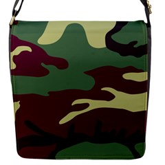 Camuflage Flag Green Purple Grey Flap Messenger Bag (s)