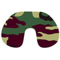 Camuflage Flag Green Purple Grey Travel Neck Pillows by Mariart