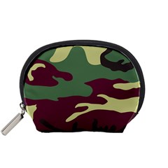 Camuflage Flag Green Purple Grey Accessory Pouches (small)  by Mariart