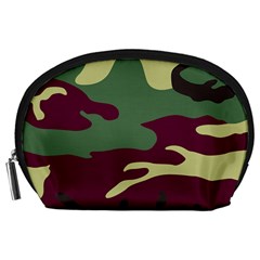 Camuflage Flag Green Purple Grey Accessory Pouches (large)  by Mariart