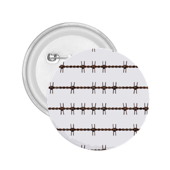 Barbed Wire Brown 2.25  Buttons