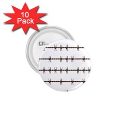 Barbed Wire Brown 1 75  Buttons (10 Pack)