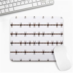 Barbed Wire Brown Large Mousepads by Mariart