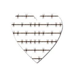 Barbed Wire Brown Heart Magnet by Mariart