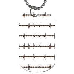 Barbed Wire Brown Dog Tag (two Sides) by Mariart