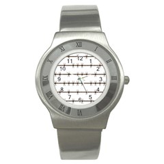 Barbed Wire Brown Stainless Steel Watch by Mariart