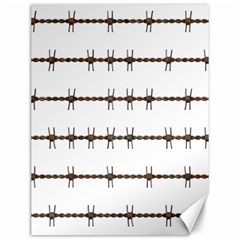 Barbed Wire Brown Canvas 12  X 16  