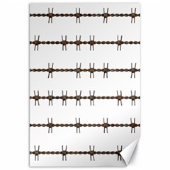 Barbed Wire Brown Canvas 20  X 30  