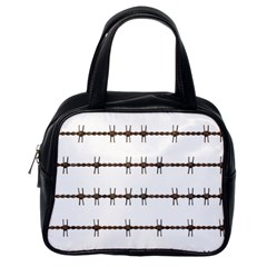 Barbed Wire Brown Classic Handbags (one Side) by Mariart